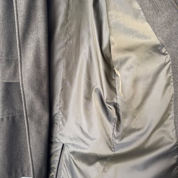 L.L. Bean Men's Medium 100% Wool Duffle Coat Toggle Closures Green Gray - Picture 14 of 14